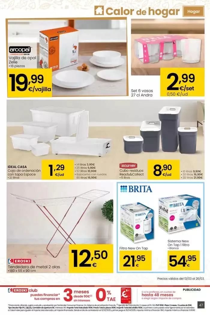 Catálogo de Precio más bajo HIPERMERCADOS EROSKI 13 de marzo al 26 de marzo 2025 - Página 47
