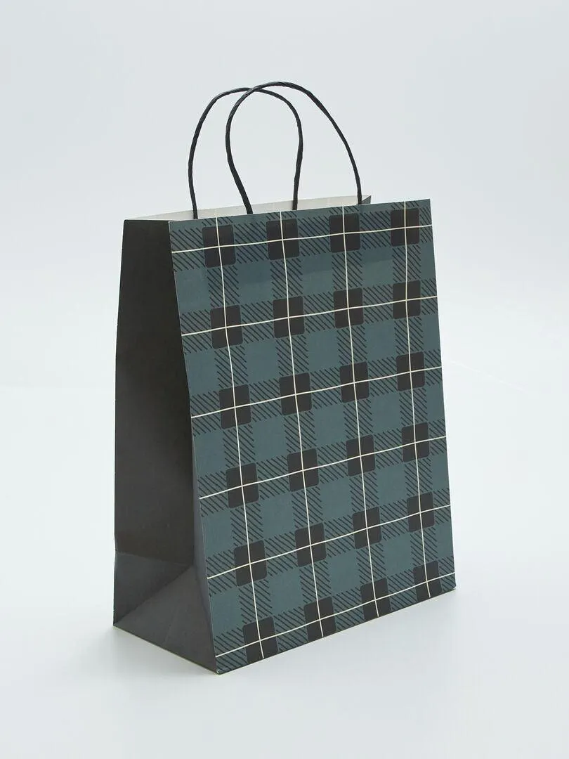 Lot de 2 sac cadeaux de Noël - Vert/blanc