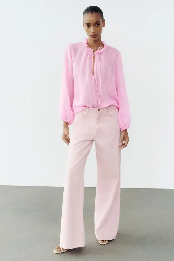 BLUSA ROMÁNTICA VOLANTE