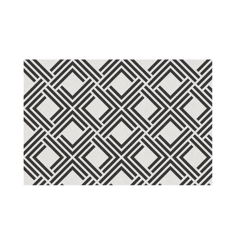 Alfombra LIVING DECO GEOM Negro