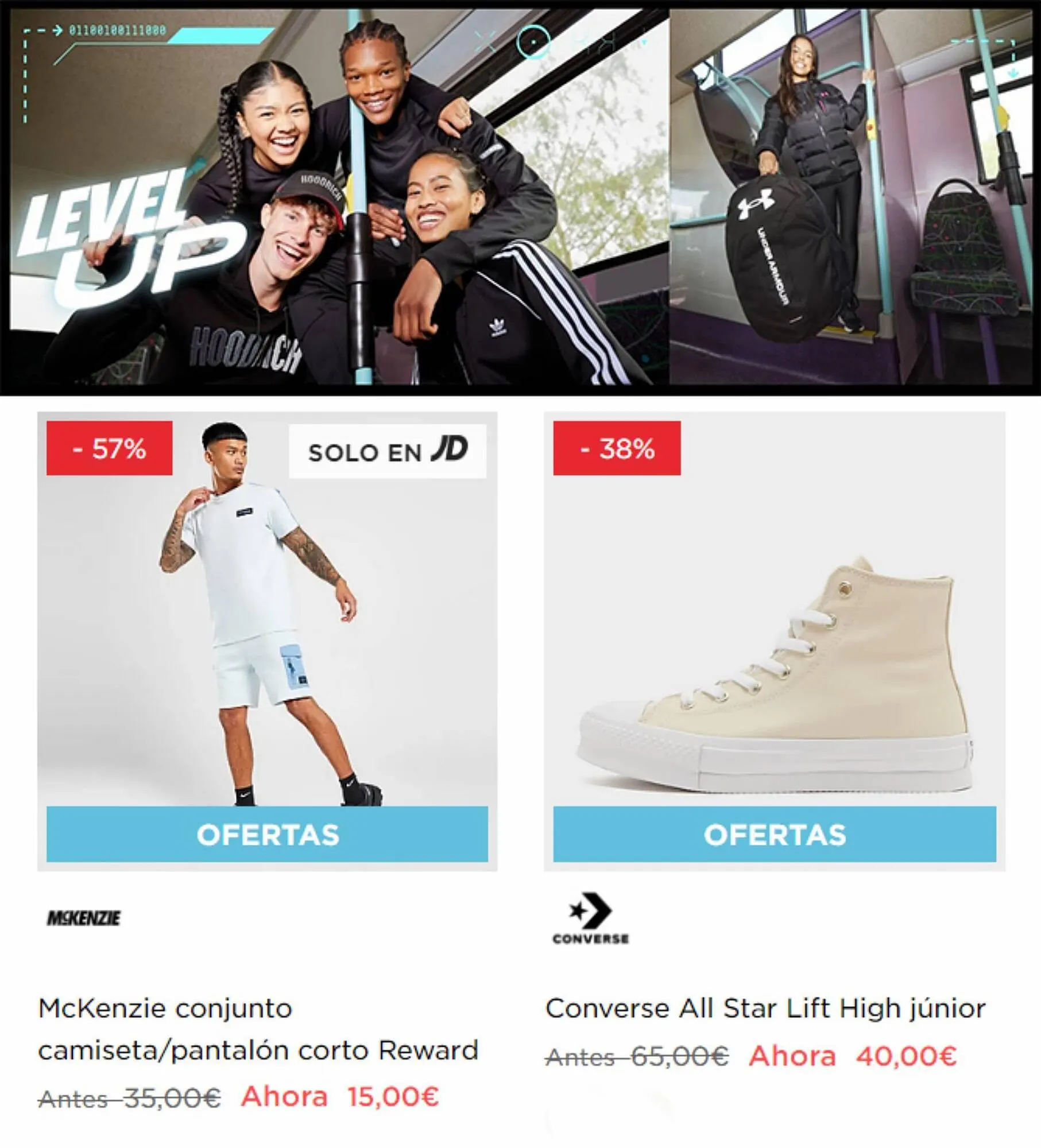 Catálogo de Folleto JD Sports 18 de agosto al 31 de agosto 2023 - Página 2