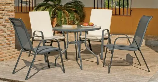 Mobiliario de jardin acero Sulam 90/4