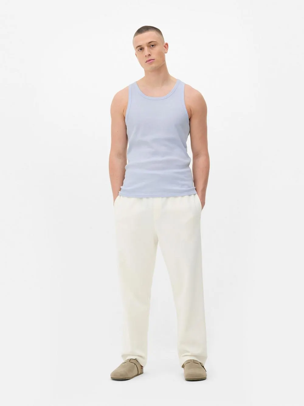 Camiseta sin mangas acanalada de diario