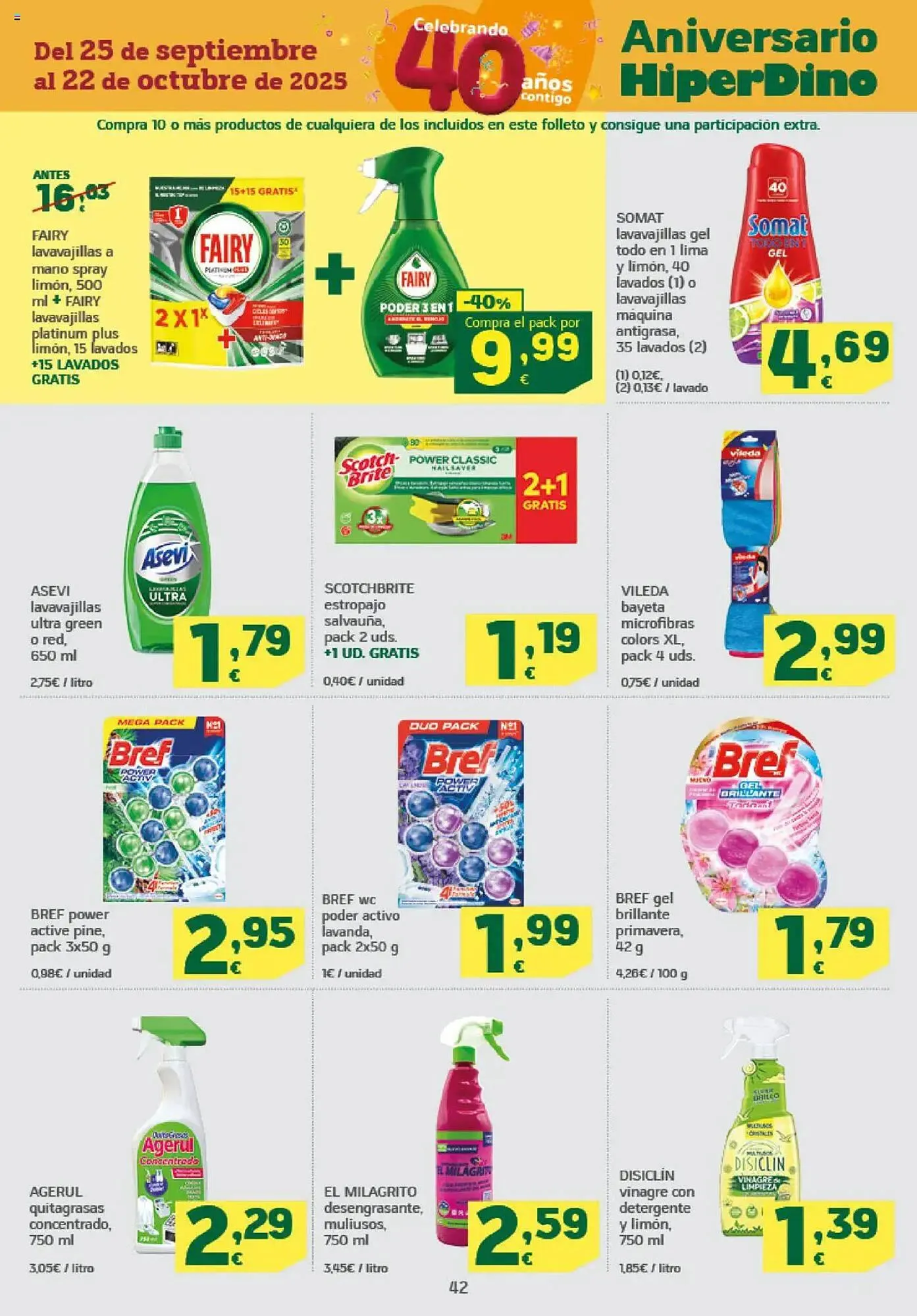 Catálogo de Folleto HiperDino 9 de octubre al 22 de octubre 2025 - Página 42
