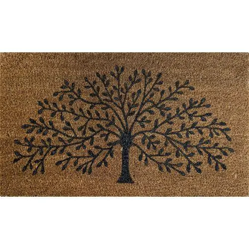 Felpudo decoracion 40x70cm rectangular dintex flock-scraper tree fibra coco 50-0
