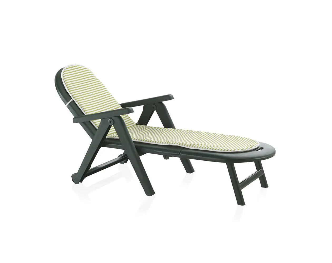 Tumbona Caimán con cojín - Verde