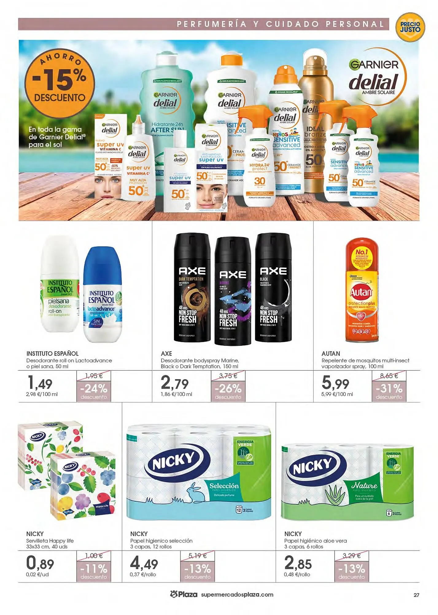 Catálogo de Folleto Supermercados Plaza 26 de junio al 9 de julio 2025 - Página 27