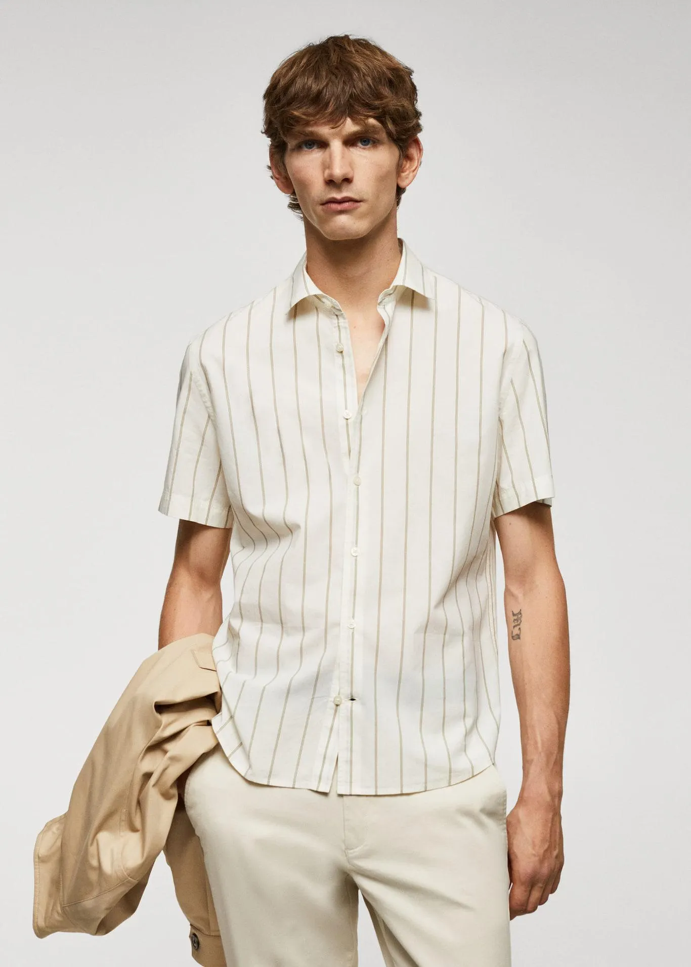 Camisa algodón ligero rayas