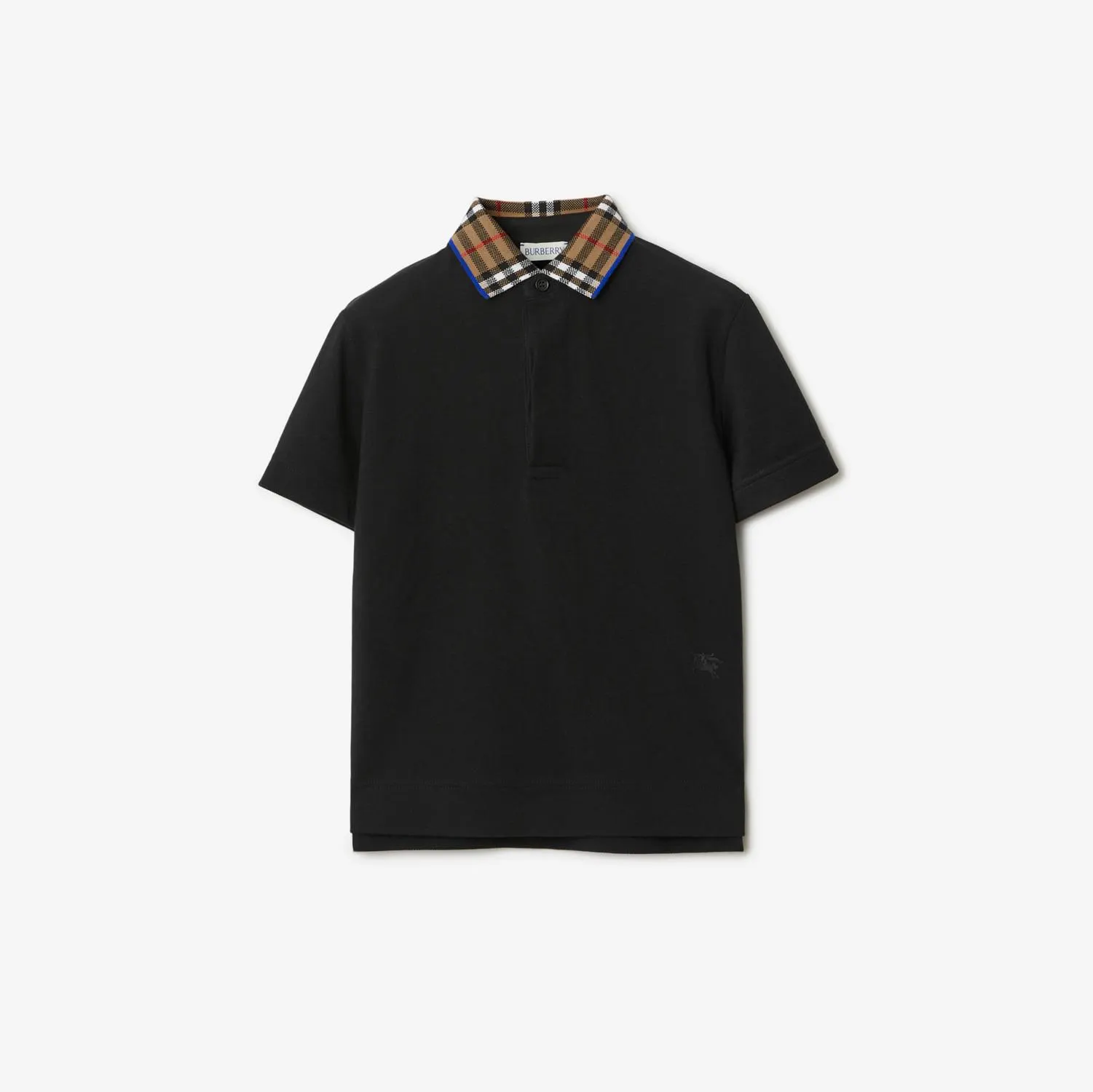 Polo en algodón con cuello Check