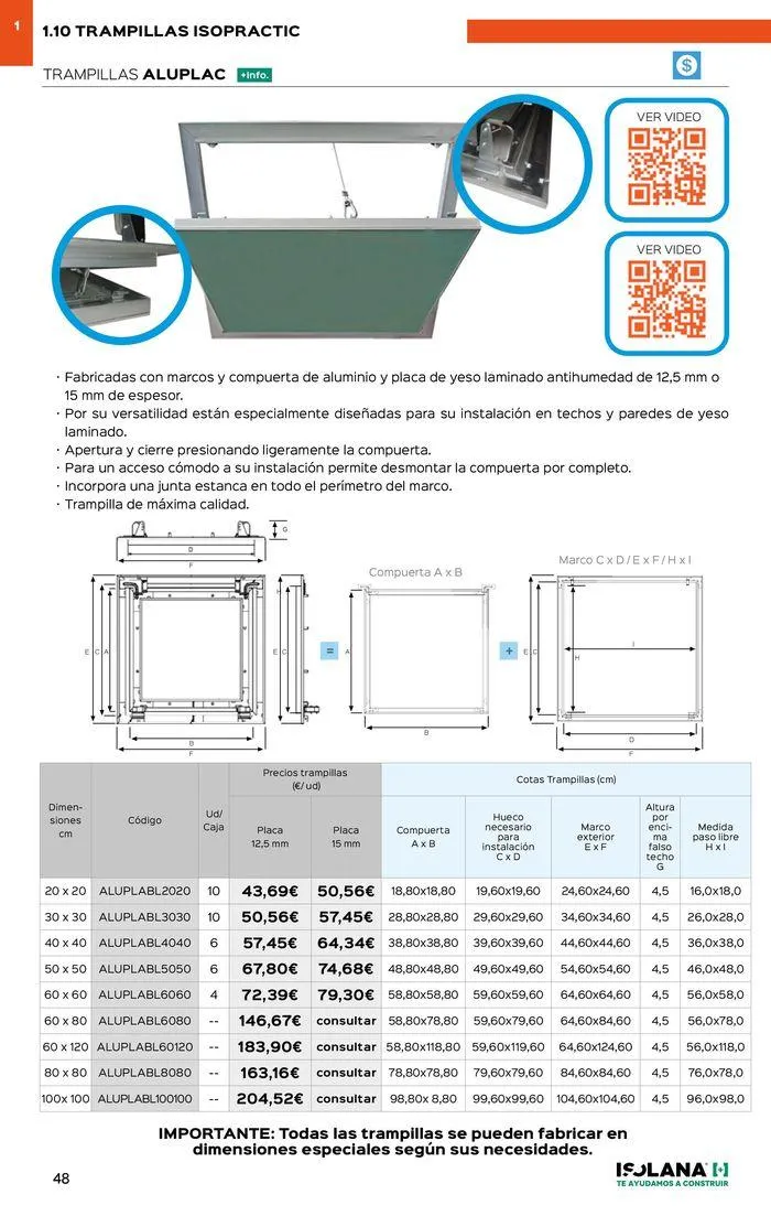 Catálogo de PLACA DE YESO LAMINADO – TARIFA ISOLANA 2024 18 de septiembre al 30 de septiembre 2024 - Página 43