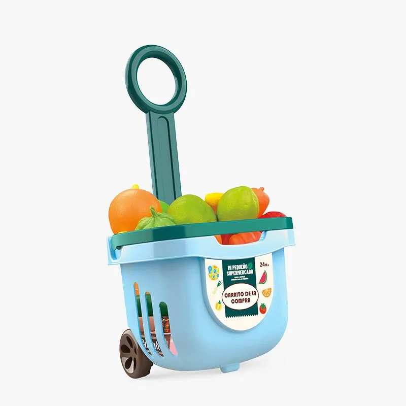CESTA DE LA COMPRA INFANTIL CON 15 PIEZAS