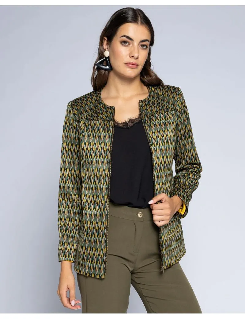 Chaqueta Jacquard Rombos