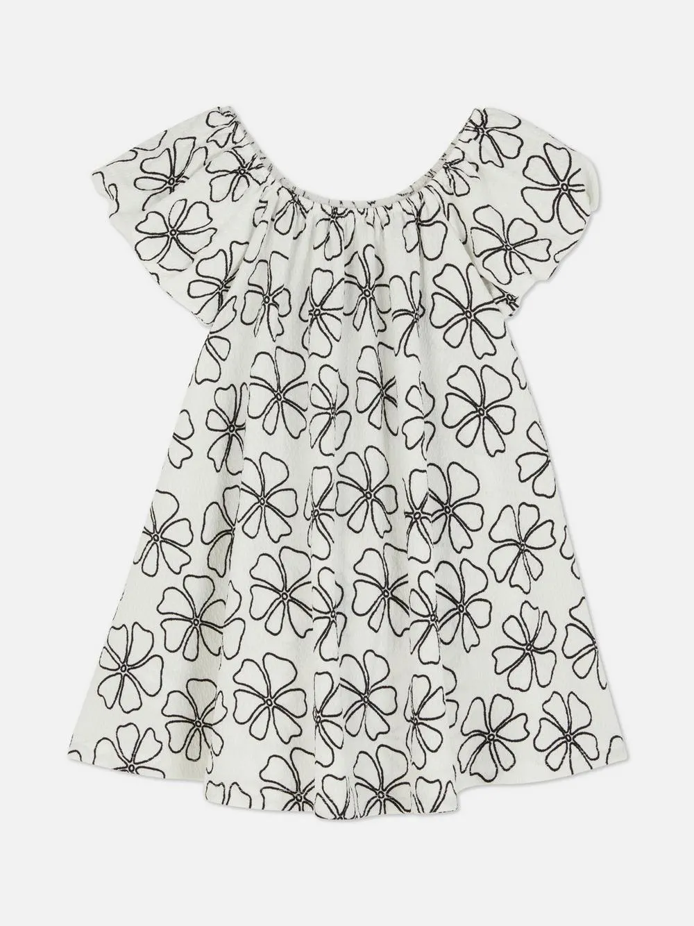 1,5-8 años | Vestido de manga abombada con flores