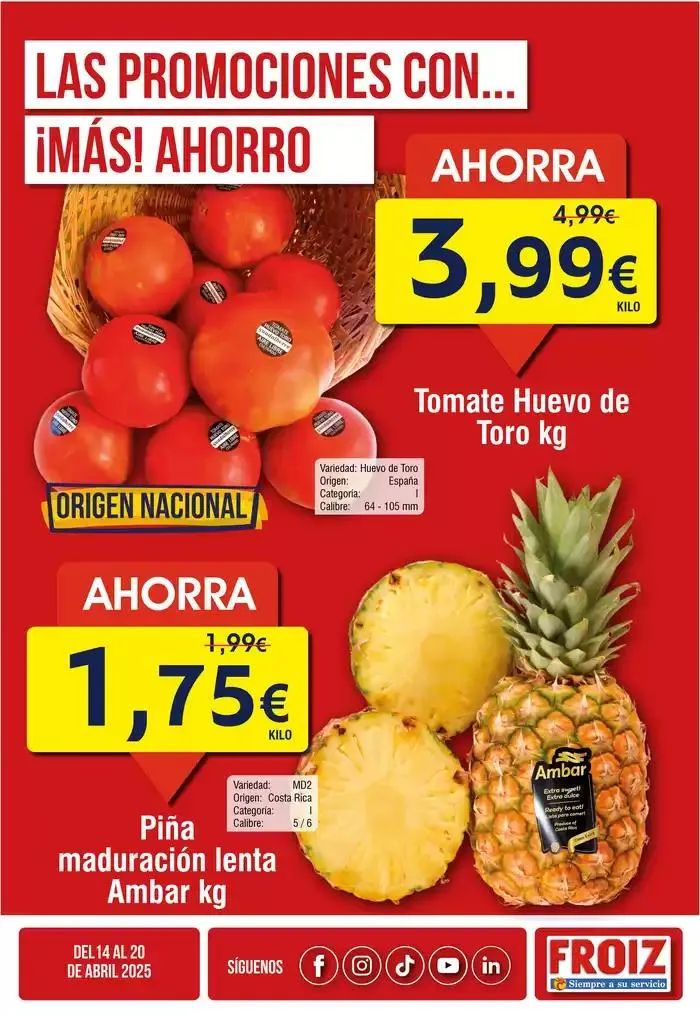 Catálogo de Las promociones con... ¡Más! Ahorro 15 de abril al 20 de abril 2025 - Página 1