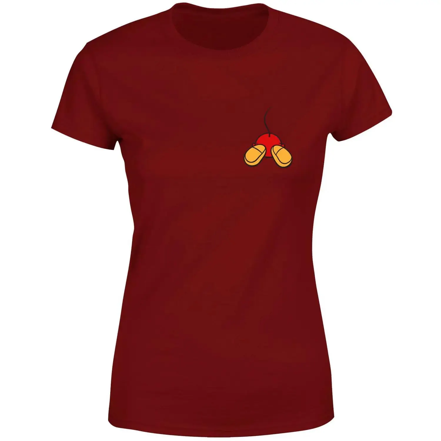 Camiseta para mujer Mickey Mouse Backside - Burdeos