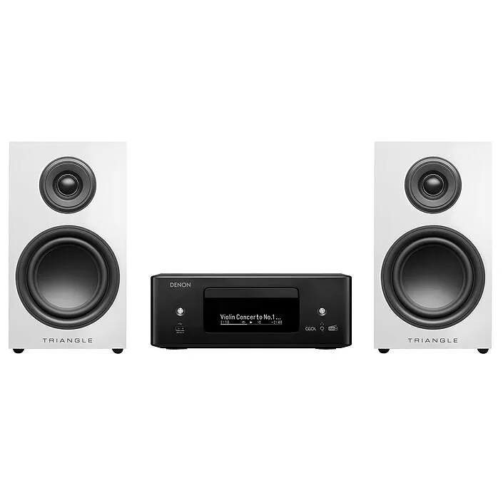 Denon RCD-N12DAB Negro + Triangle Elara LN01 Blanco Esmerilado