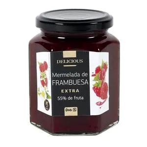 DIA DELICIOUS mermelada extra de frambuesa frasco 320 gr