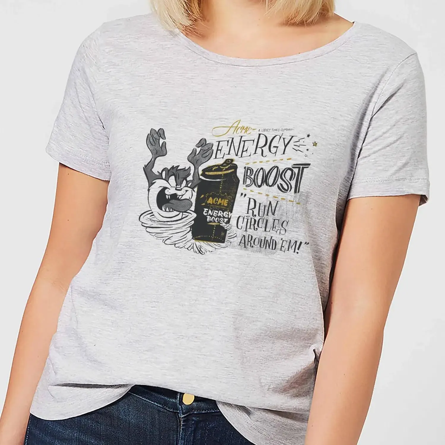 Camiseta ACME Energy Boost para mujer de Looney Tunes - Gris