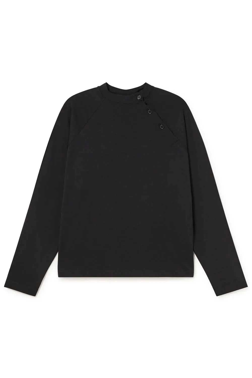 Camiseta de punto y escote asimétrico abierto