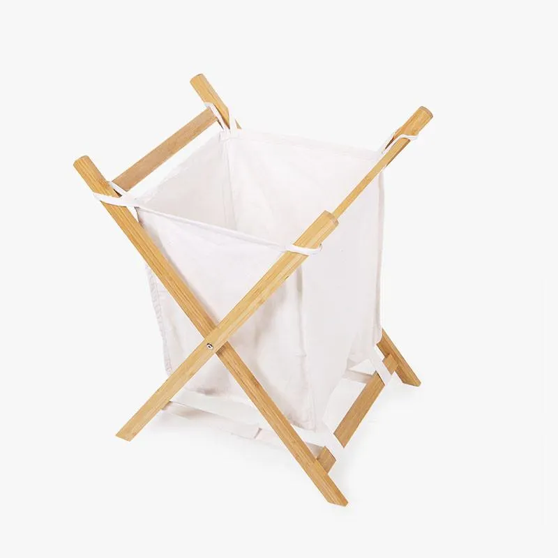 HOME DECÓ CESTO ROPA BAMBÚ TELA