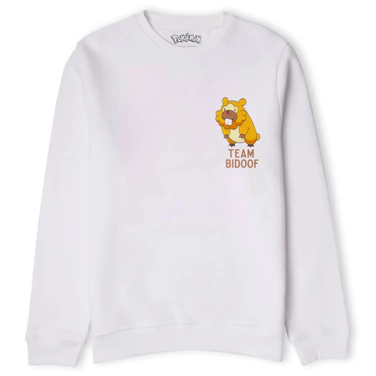 Sudadera unisex Bidoof del Equipo Pokémon - Blanco
