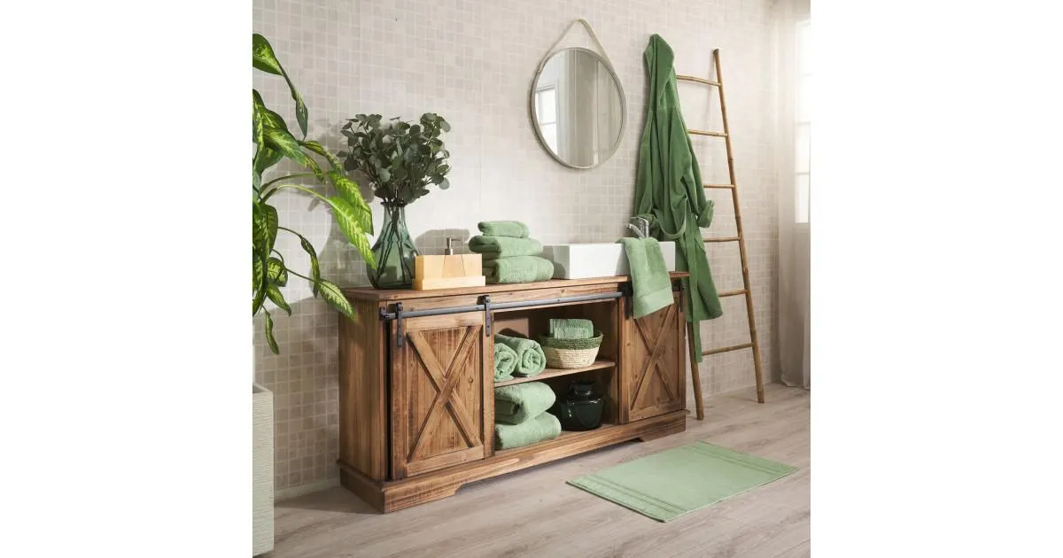 Toalla algodón peinado - Basic LM Manzana