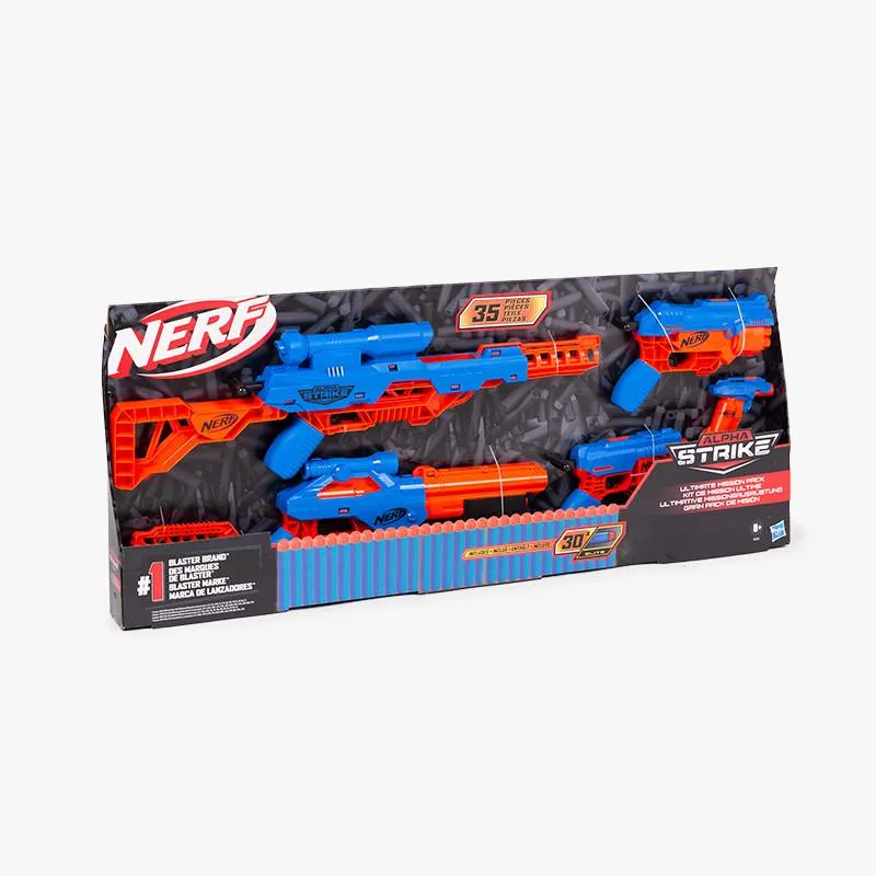 PISTOLA DE DARDOS NERF ALPHA STRIKE ULTIMATE MISSION PACK