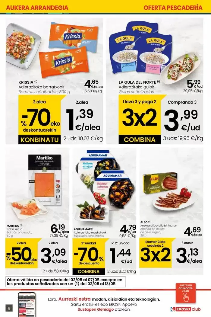 Catálogo de AUKERA OFERTA HIPERMERKATUAK EROSKI 2 de mayo al 13 de mayo 2025 - Página 8