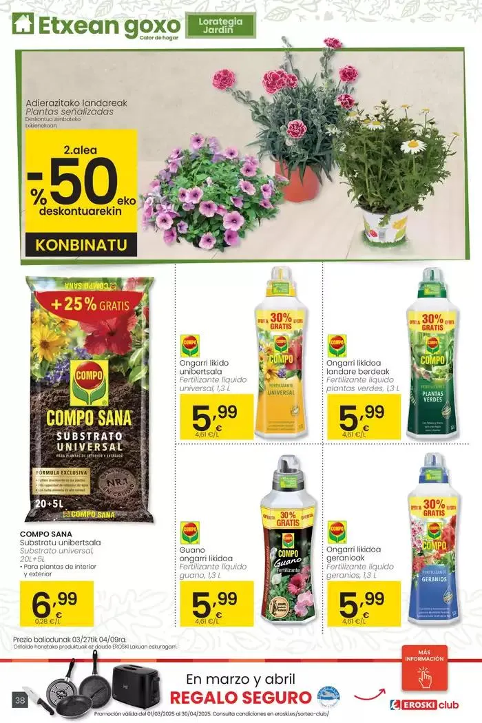 Catálogo de Prezio merkeagoa HIPERMERKATUAK EROSKI 27 de marzo al 8 de abril 2025 - Página 38