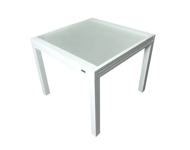 Momma Home Mesa de jardín extensible cuadrada aluminio 90/180