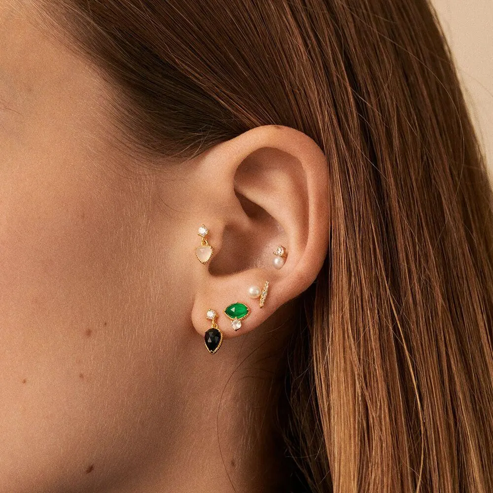 Piercing mini MIX & MATCH - Verde / Dorado