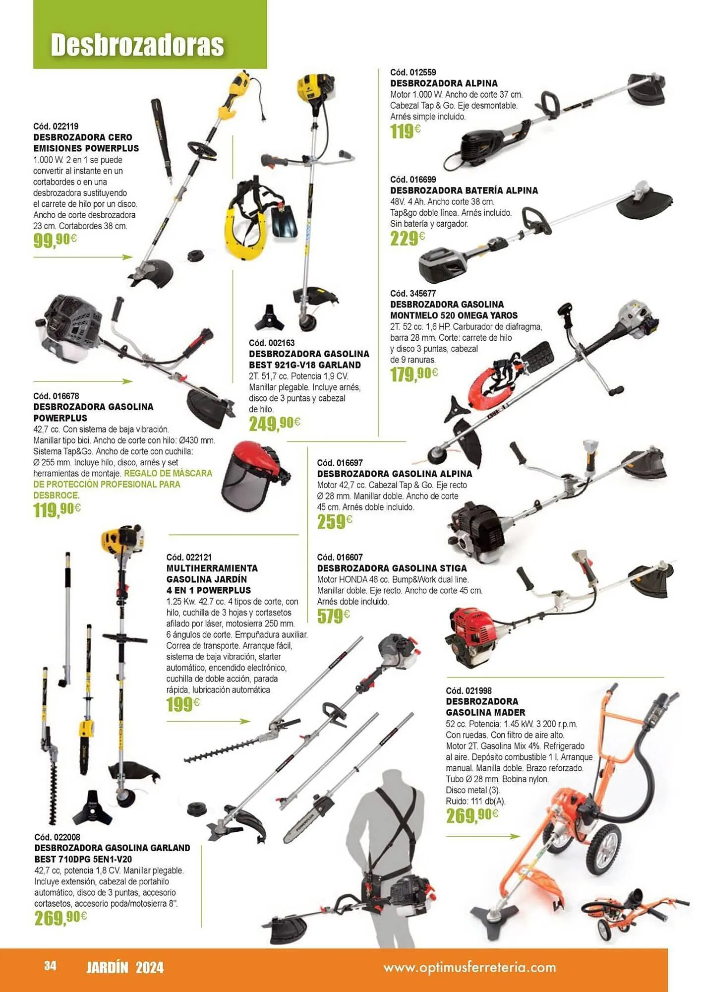 Catálogo de Folleto Optimus 21 de marzo al 31 de agosto 2024 - Página 34