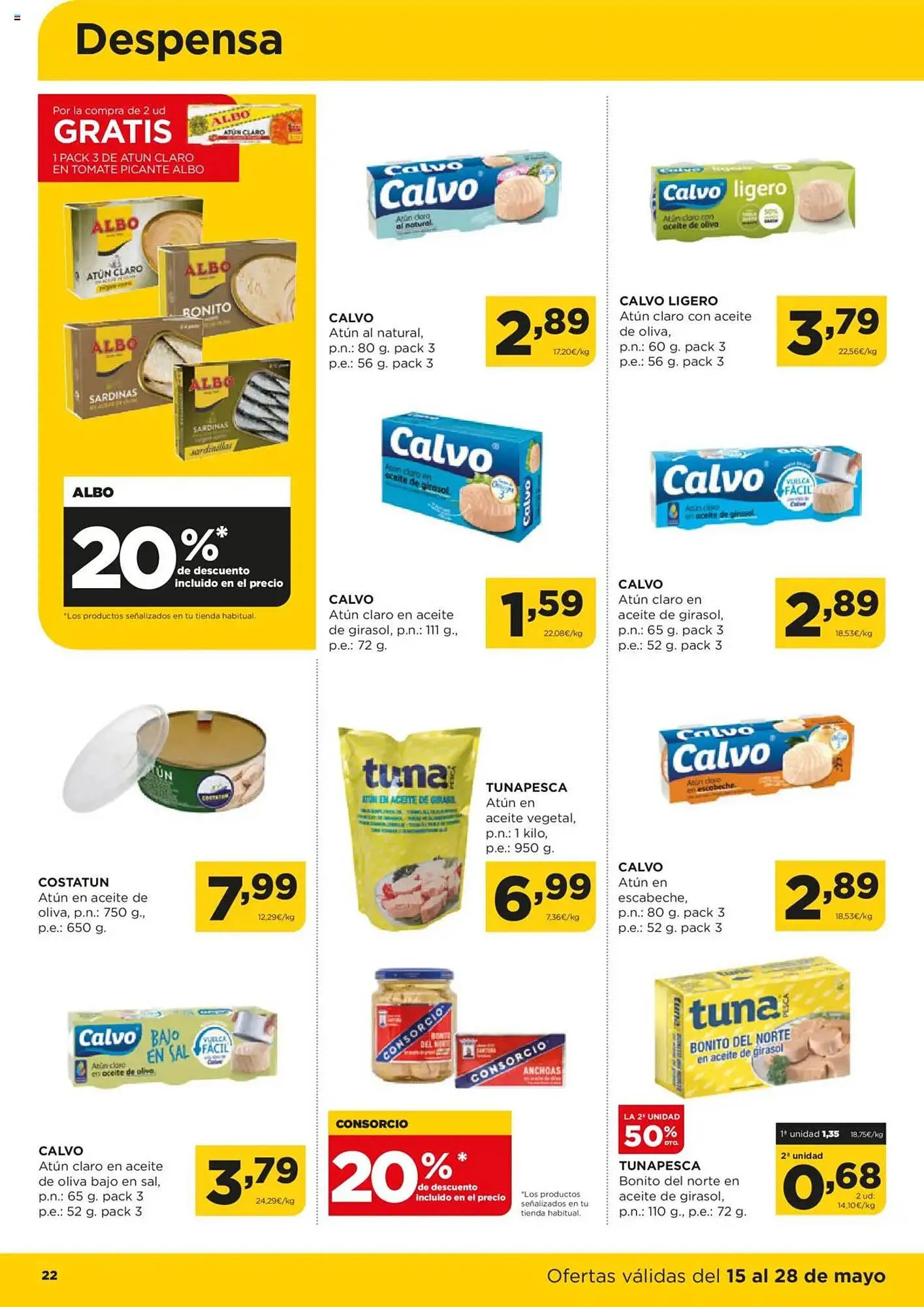 Catálogo de Folleto Alimerka 15 de mayo al 28 de mayo 2025 - Página 22