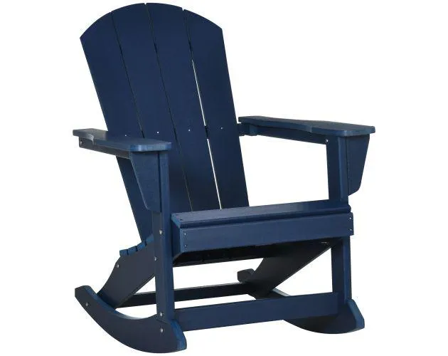 Tumbona Mecedora HDPE Azul 73.5x93x91.5cm