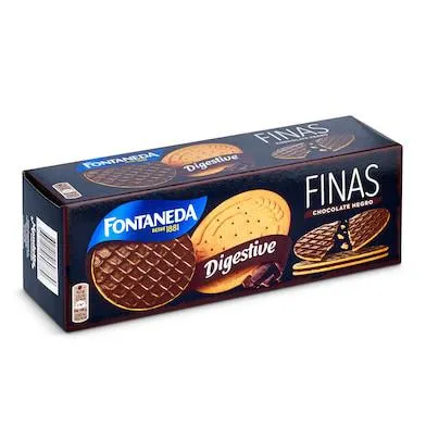 Galletas digestive finas con chocolate negro Fontaneda caja 170 g