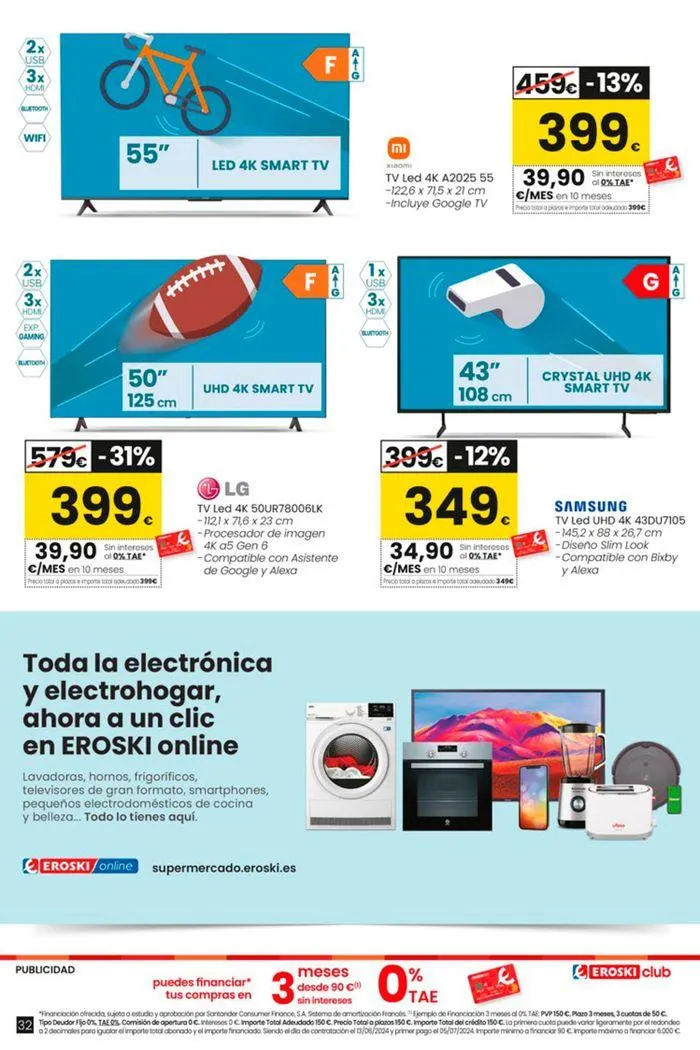 Catálogo de Vive el verano HIPERMERCADOS EROSKI 13 de junio al 10 de julio 2024 - Página 32