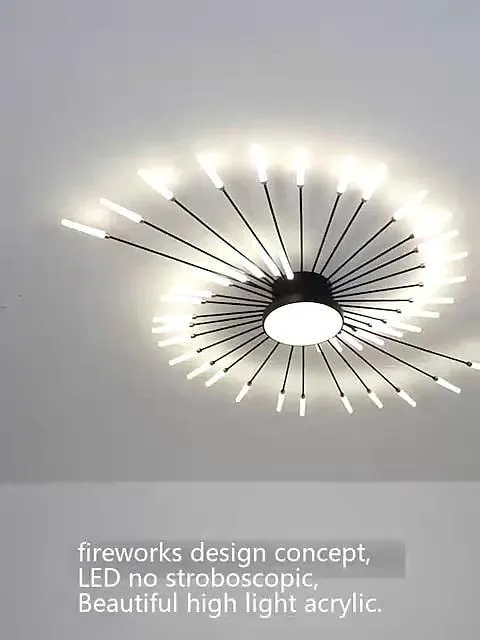 Plafones de diseño simple 128cm metal led estilo nórdico 110-240 v