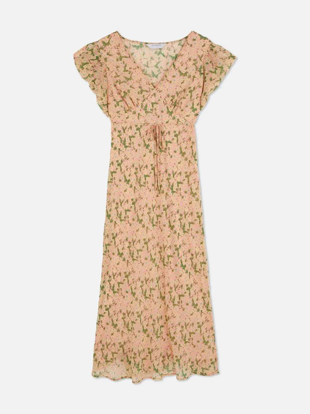 Vestido de tarde midi con estampado floral