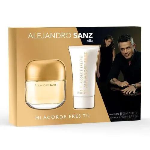 SANZ SET EDT 80ML+CREMA 100ML DORADO