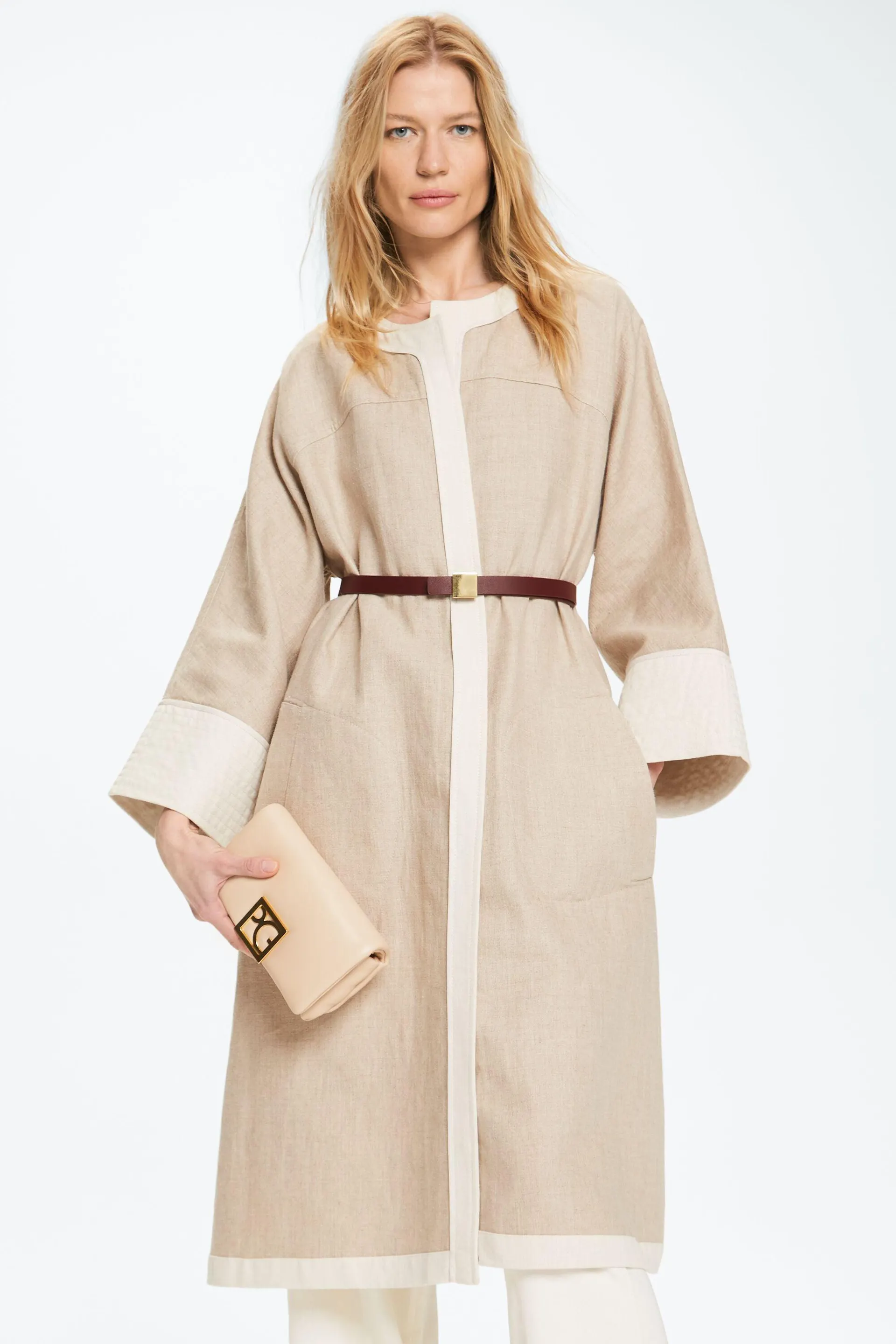 ABRIGO EVASE LINO DOBLE FAZ