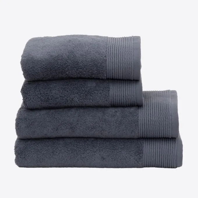 Set 4 Toallas Algodón Peinado - Basic LM Indigo