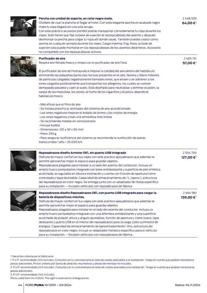 Catálogo de Ford de accesorios Ford Puma 13 de noviembre al 13 de noviembre 2025 - Página 44