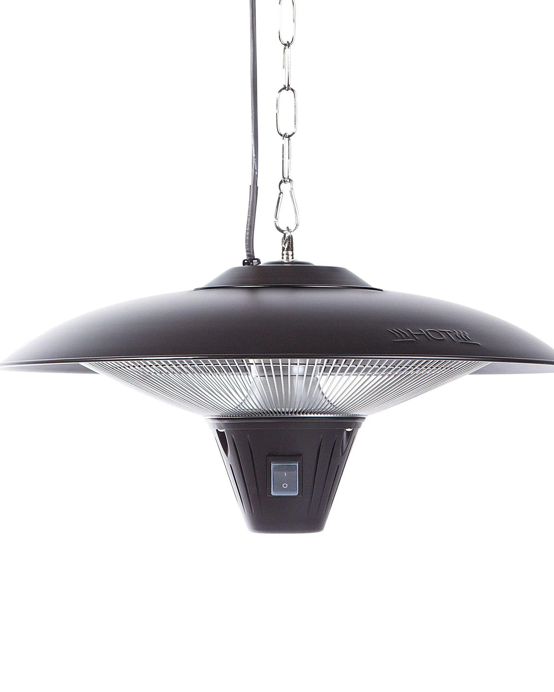 Estufa de infrarrojos colgante de exterior KABA 1800 W Negro