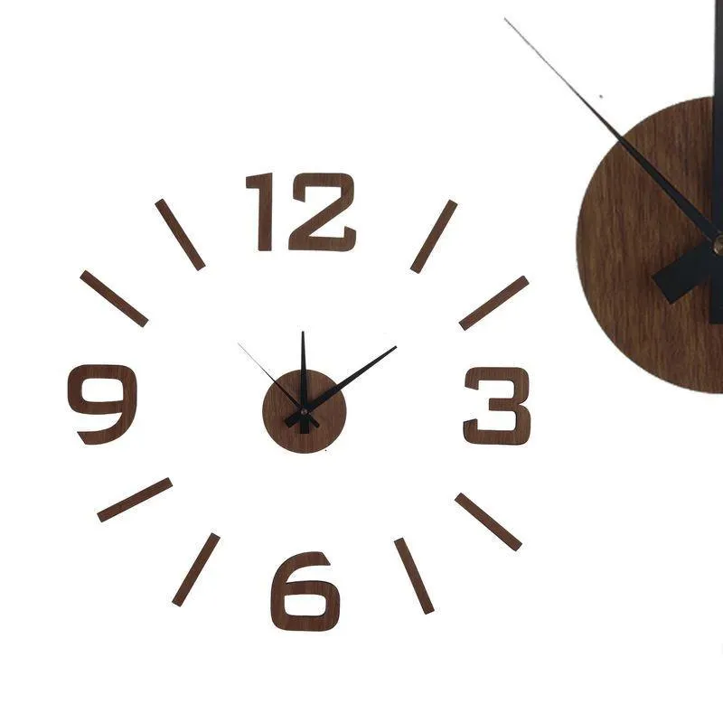 RELOJ ADHESIVO D'CASA 260244 EFECTO MADERA
