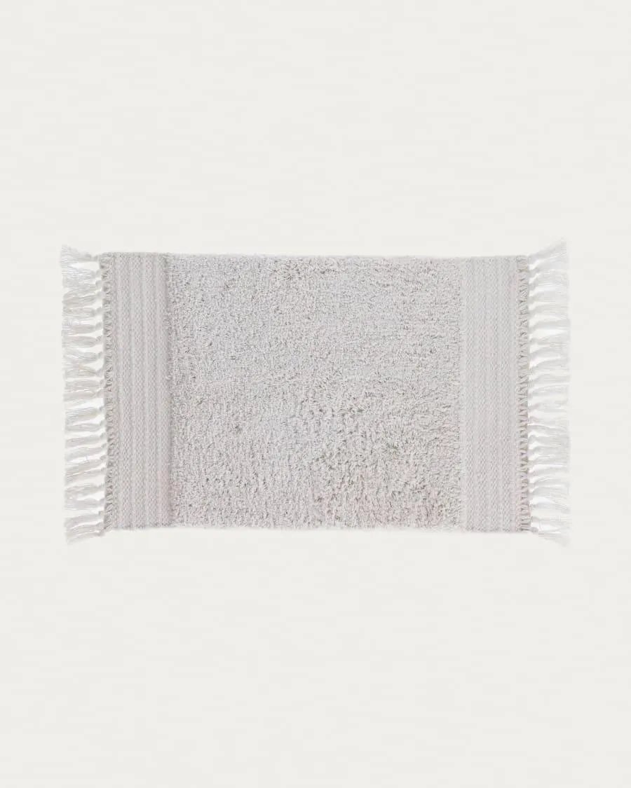 Alfombra de baño Nilce 100% algodón blanco 40 x 60 cm