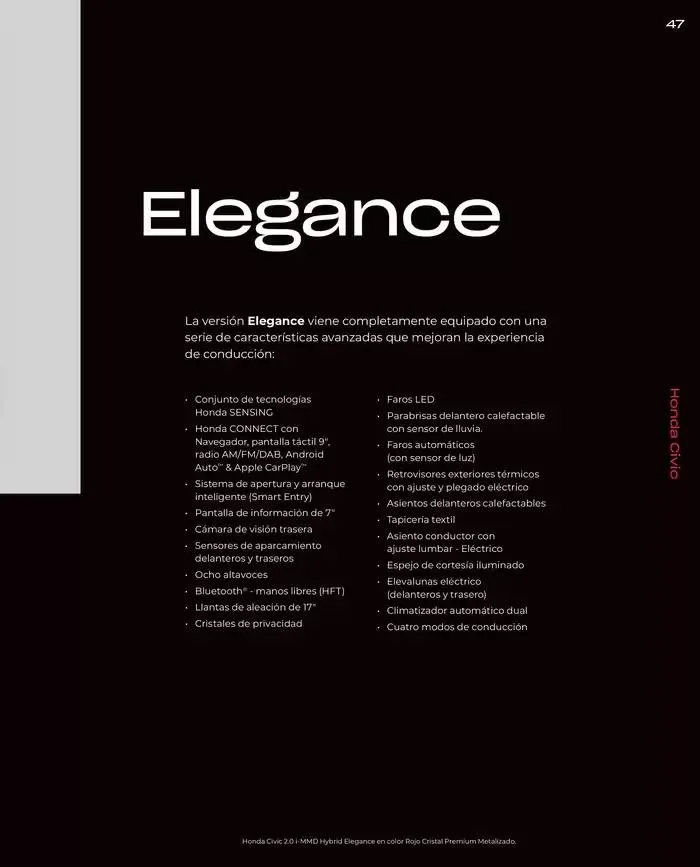 Catálogo de Honda Civic-Hybrid 30 de agosto al 30 de junio 2025 - Página 47