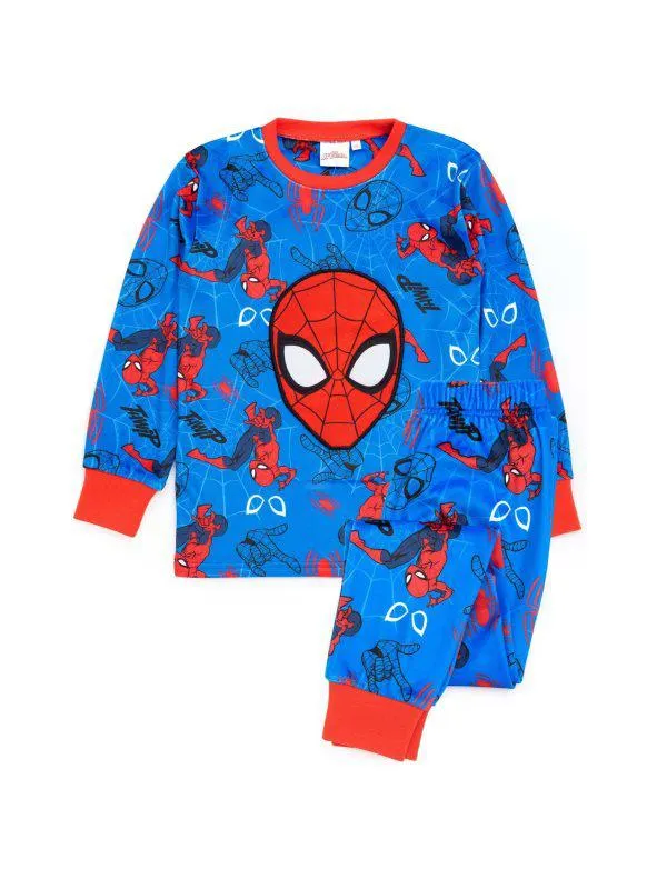 SpiderMan Set de Pijama Largo de Polar para Niños/Niñas