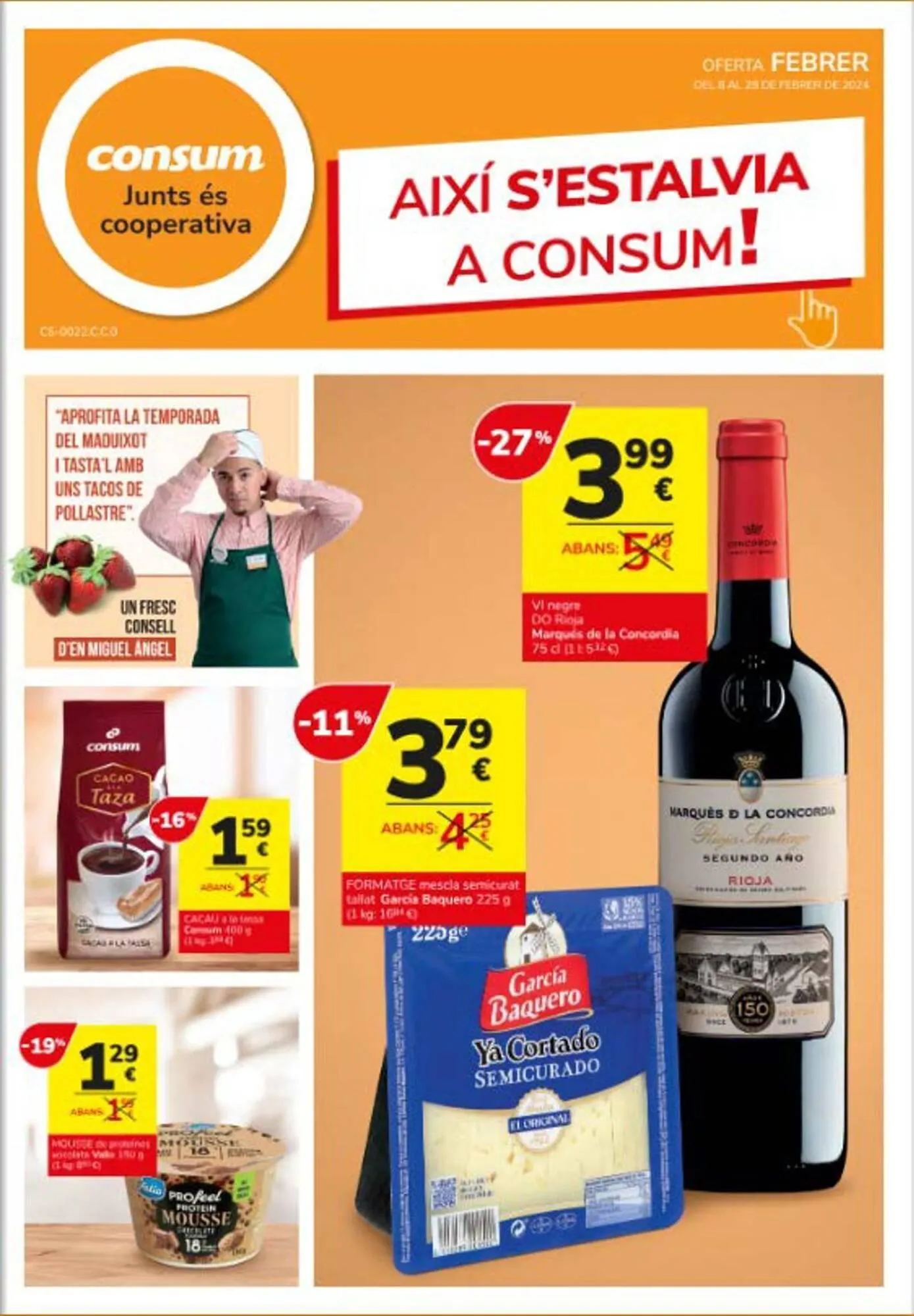 Catálogo de Folleto Consum 9 de febrero al 21 de febrero 2024 - Página 1