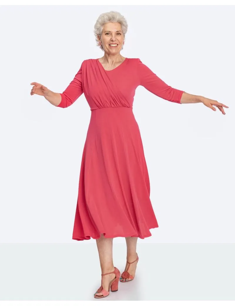 Vestido Midi Evasé Drapeado