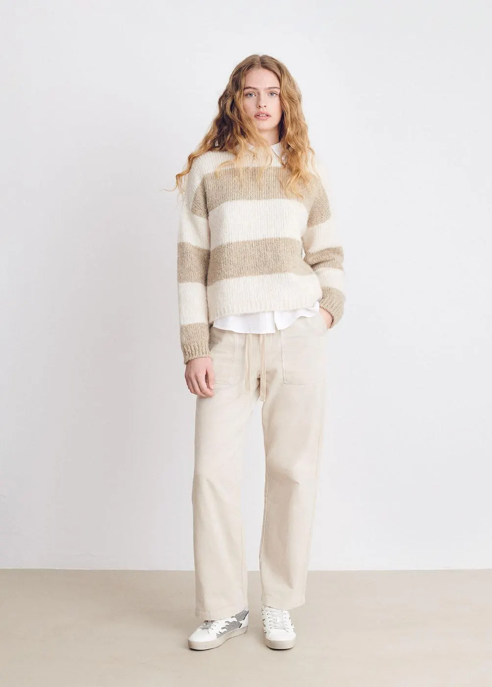 Pantalón pana fluido goma